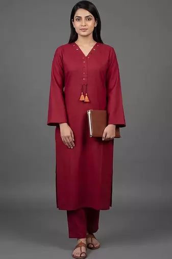 everyday workwear women regular kurta with trousers