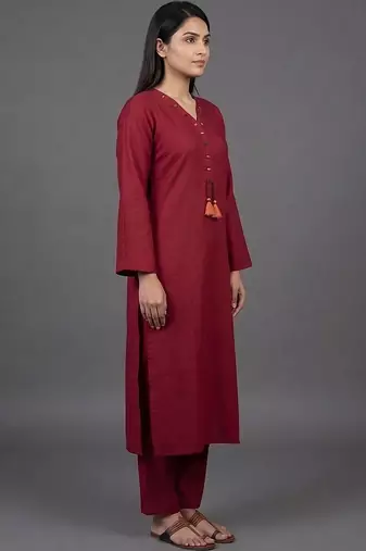 everyday workwear women regular kurta with trousers