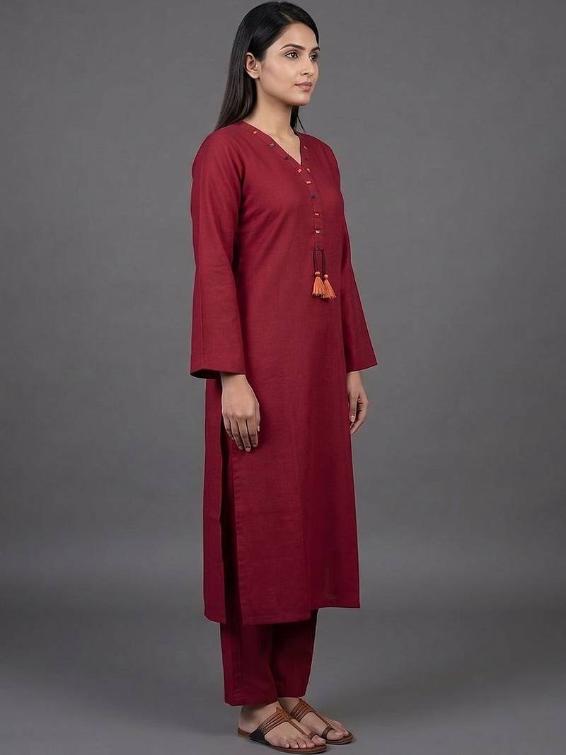 everyday workwear women regular kurta with trousers
