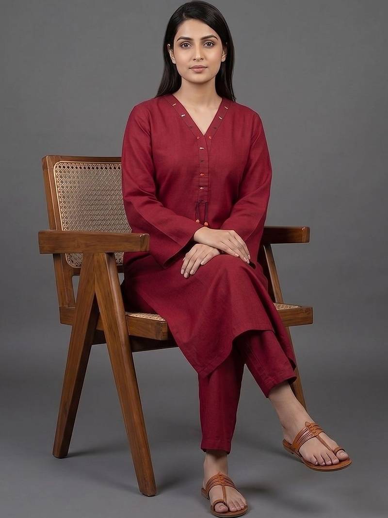 everyday workwear women regular kurta with trousers
