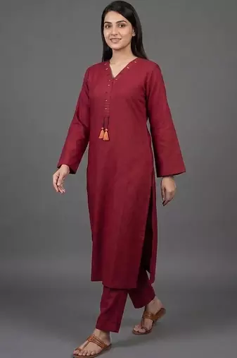 everyday workwear women regular kurta with trousers