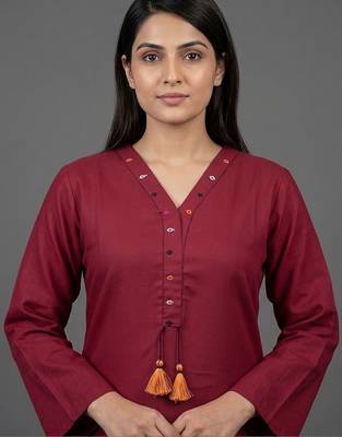 everyday workwear women regular kurta with trousers 7