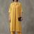 structured women printed regular cotton kurta with palazzos