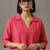 smart women striped regular cotton kurta with trousers