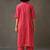 smart women striped regular cotton kurta with trousers