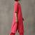 smart women striped regular cotton kurta with trousers