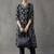 everyday workwear women ethnic motifs printed regular thread work cotton kurta with trousers & with dupatta