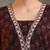 workwear women ethnic motifs printed regular thread work cotton kurta with trousers & with dupatta