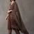 workwear women ethnic motifs printed regular thread work cotton kurta with trousers & with dupatta
