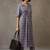 structured women floral printed regular cotton kurta with trousers