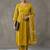 floral embroidered a-line cotton kurta & trousers sets
