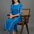formal women ethnic motifs embroidered regular thread work kurta with trousers