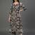 office-wear women printed regular kurta with trousers