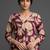 structured workwear women floral printed regular cotton kurta with trousers