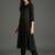 everyday classic women striped tiered thread work silk crepe kurta with trousers