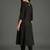 everyday classic women striped tiered thread work silk crepe kurta with trousers