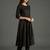 everyday classic women striped tiered thread work silk crepe kurta with trousers