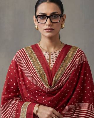 floral printed straight cotton kurta & trousers sets 5