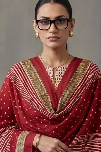 floral printed straight cotton kurta & trousers sets