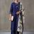 floral embroidered straight cotton kurta & trousers sets