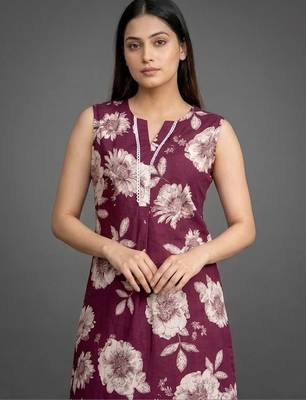 everyday classic women floral printed regular cotton kurta with palazzos 6
