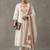 floral embroidered a-line cotton kurta & trousers sets