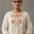 floral embroidered a-line cotton kurta & trousers sets