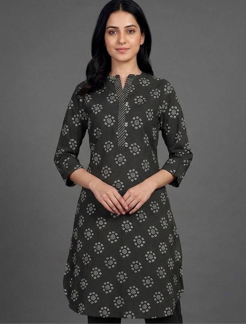 everyday classic women ethnic motifs printed regular kurta with trousers