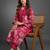 formal women floral printed regular chanderi silk kurta with trousers & with dupatta
