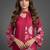 formal women floral printed regular chanderi silk kurta with trousers & with dupatta