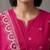 floral embroidered a-line cotton kurta & trousers sets