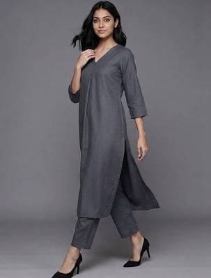 formal women regular kurta with trousers 5