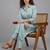 smart women floral printed regular kurta with trousers
