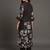 office-wear women floral printed regular chanderi silk kurta with trousers