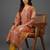 tailored women ethnic motifs printed regular chanderi silk kurta with trousers