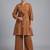 smart women ethnic motifs embroidered regular thread work kurta with palazzos