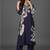 everyday classic women printed regular thread work chanderi silk kurta with trousers