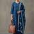 floral embroidered a-line cotton kurta & trousers sets
