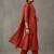 floral embroidered a-line cotton kurta & trousers sets