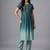 formal women ombre dyed pleated thread work kurta with trousers