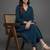everyday classic women tiered silk crepe kurta with trousers