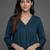 everyday classic women tiered silk crepe kurta with trousers