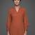 formal women regular silk crepe kurta with trousers