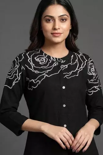 smart women floral printed regular cotton kurta with palazzos