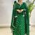 Emerald bandhej suit with umbrella flare plazzo