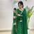 Emerald bandhej suit with umbrella flare plazzo