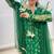 Emerald bandhej suit with umbrella flare plazzo