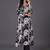 formal women floral printed panelled cotton kurta with trousers