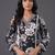 formal women floral printed panelled cotton kurta with trousers