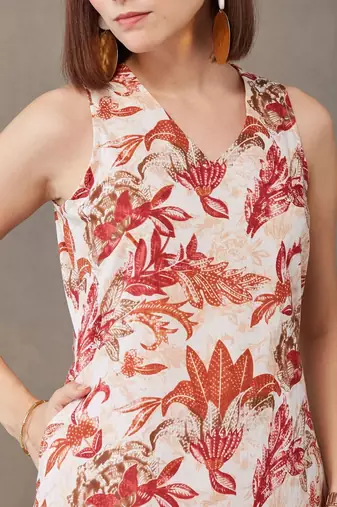 smart women ethnic motifs printed regular cotton kurta with harem pants
